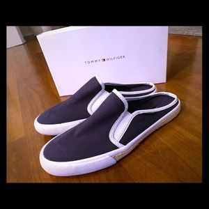 Tommy Hilfiger navy blue mules